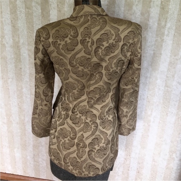 Marcello‎ Sollan Vintage Patterned Tapestry Blazer - Picture 2 of 5